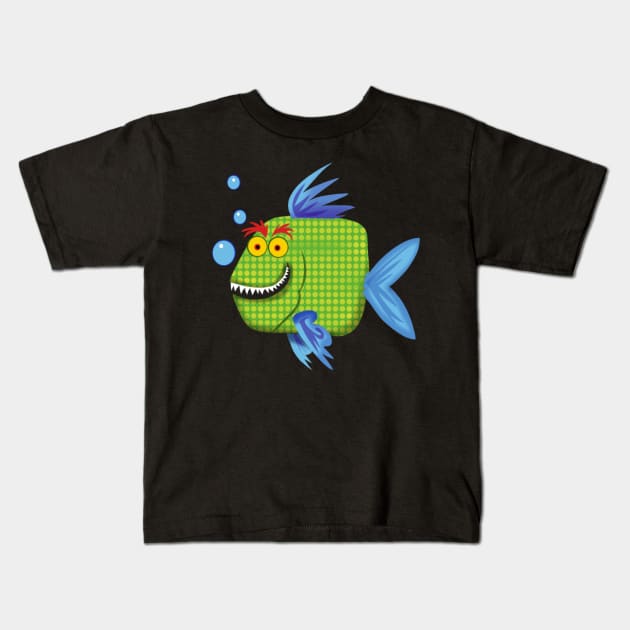 Freaky Fish Kids T-Shirt by wolfmanjaq